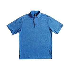 FootJoy Mens Polo Shirt Size L Blue Stripe Golf Performance Country‎ Club Preppy
